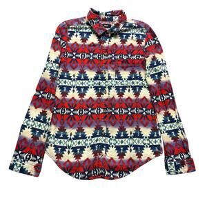 BDG Flannel Button Down Shirt Womens Small Western Tribal Aztec Rodeo